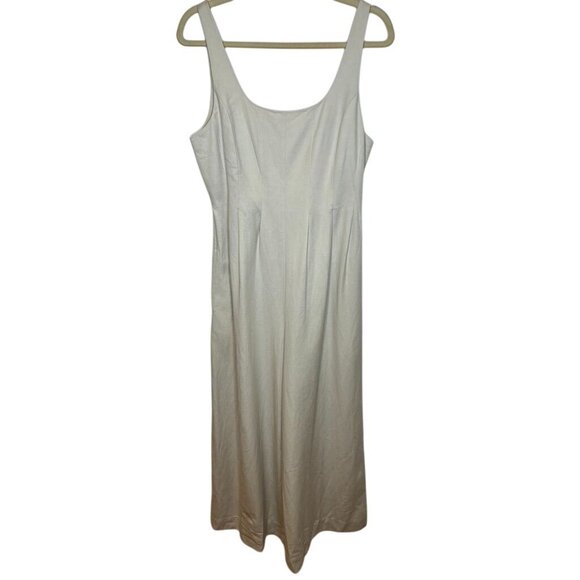 Madewell Wide-Leg Tank Jumpsuit Drapey Twill Size 8  Muted Stone Color NWT - Picture 3 of 10